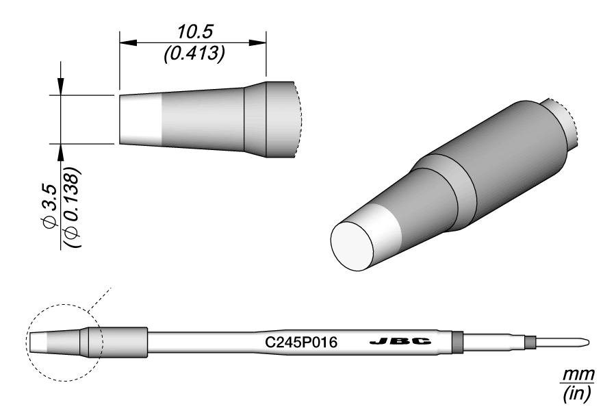 C245P016 - Bevel Catridge Ø 3.5